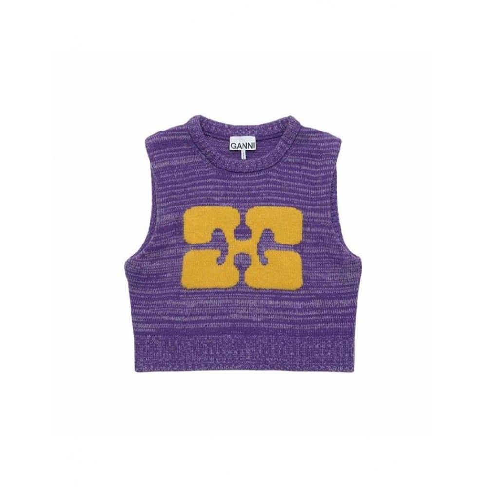 ガニレディースバタフライロゴニットベスト K1953-520