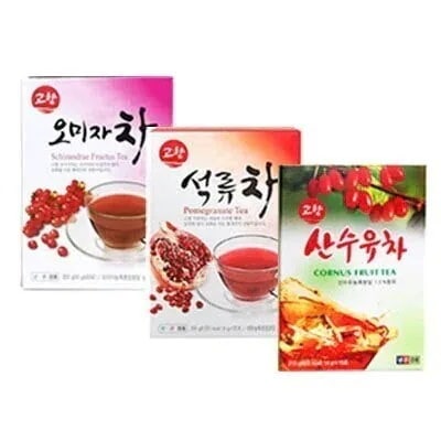 Qoo10] 高麗人参流通 オミジャ(五味子)茶ザクロ茶サンスユ茶