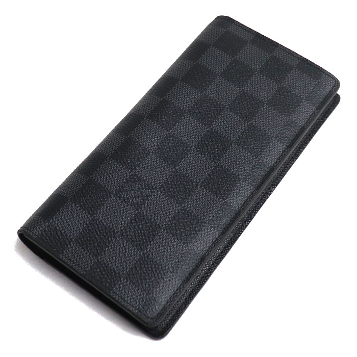 LOUIS VUITTON ルイ・ヴィトン ポルトフォイユブラザ 長財布 ダミエグラフィット グレー ブラック N62665 RA0117 メンズ 中古