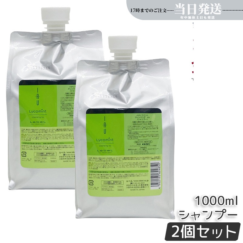 【お得2個セット】ルベル IAU イオリコミント クレンジング icy 1000ml