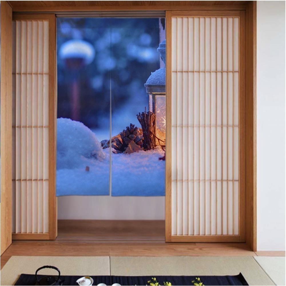 カーテン3456in クリスマス 良いドレープ滑らかでしわになりにくい