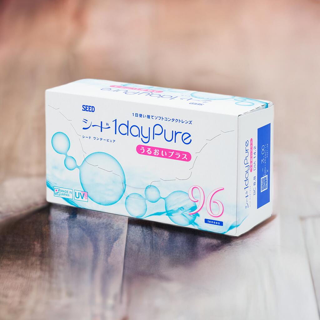 ワンデーピュアうるおいプラス 2箱セット（1箱96枚入り）両眼約3ケ月分