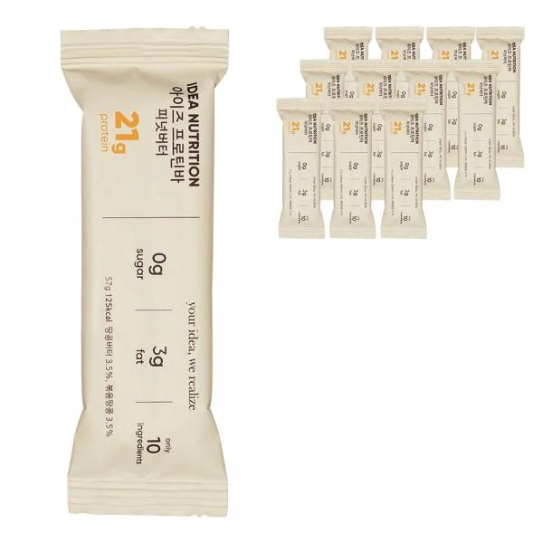 イデアニュートリション アイズ プロテインバーピーナッツバター 12p 이데아뉴트리션 아이즈 프로틴바 피넛버터 12p