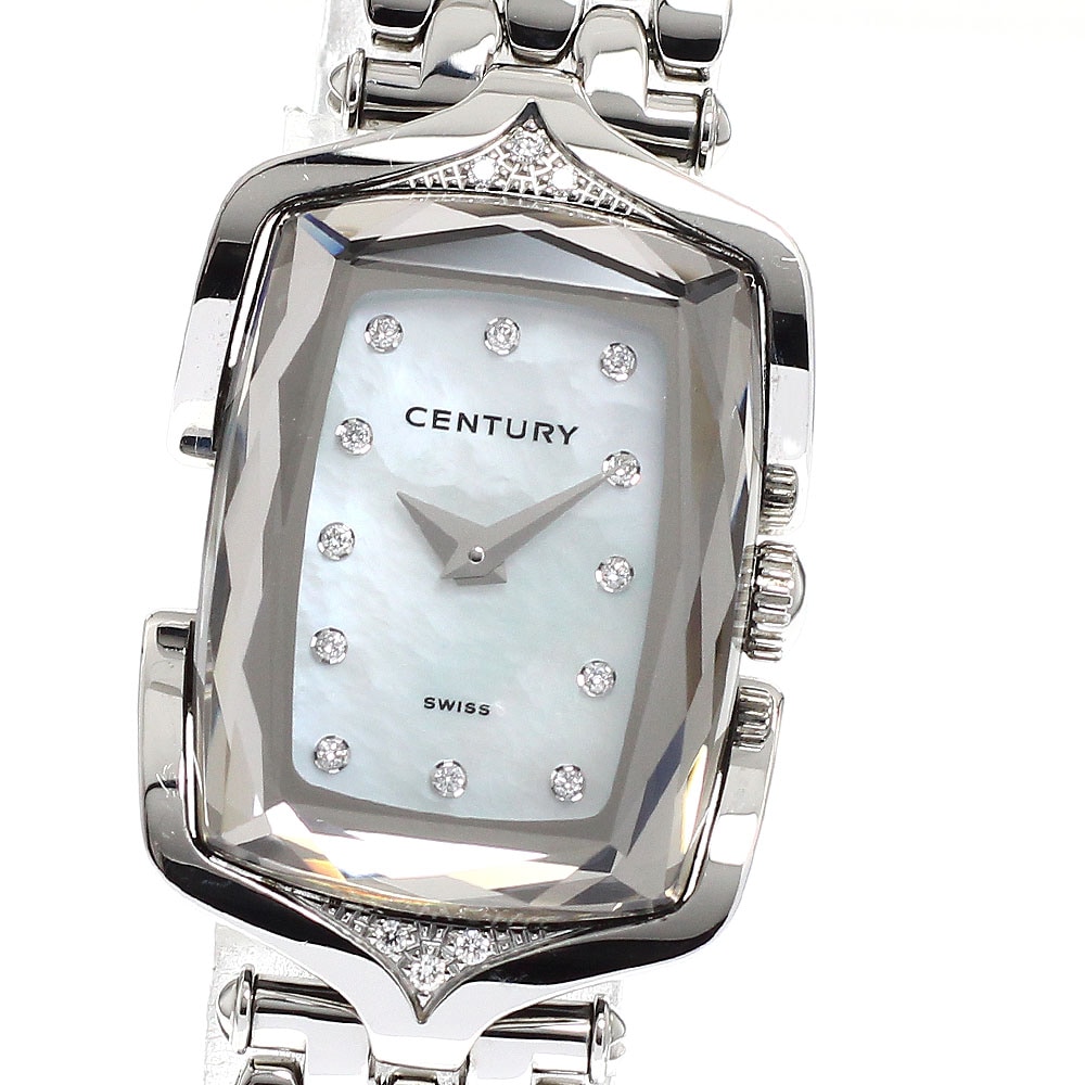 センチュリー CENTURY 432.7.S.12.16.SK アフィニティー ダイヤモンド クォーツ レディース 良品 保証書付き_919471【中古】