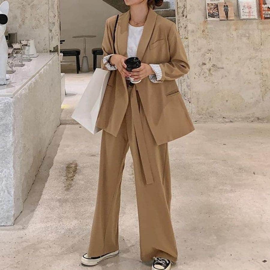 【高品質の製品】新品更新 【毎日厳選 】 セットアップ レディース スーツ パンツセット 長袖 10411