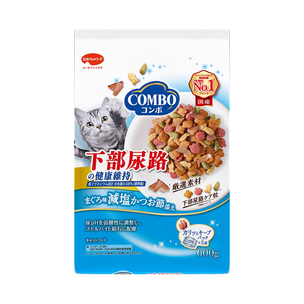 キャットフード　コンボ　キャット　猫下部尿路の健康維持　６００ｇ（１２０ｇX５袋）　１２袋　ＣＲＣ35―15―60―30―00