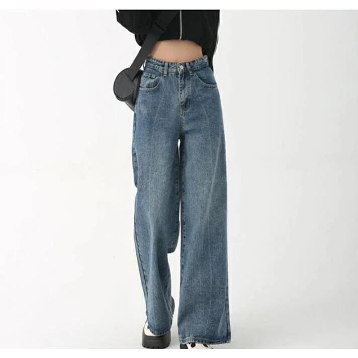 脚長 美脚 夏 春 ハイウエスト カジュアル ジーンズ デニムパンツ ワイドルーズ ジーパン ワイドパンツ レディース 】デニムワイドパンツ 【新作セール】【即納 5,327円