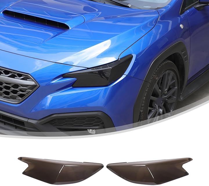 スバル WRX/レヴォーグ 2022年～現行に専用 フロントランプカバー ウィンカー保護シェル 前のランプシェル ライトカバー スモークカバー ウィンカーシェル 保護カバー (透明グレー)