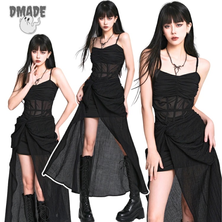 人気推薦ダンス衣装 サブカル系 ファッション 黒 ブラック ステージ衣装 セクシー 単品 レディースダンス衣装 肩出し Y2K ハロウィン レディース パンク 大人 ジャズ バンド風 ガールズ向け 原