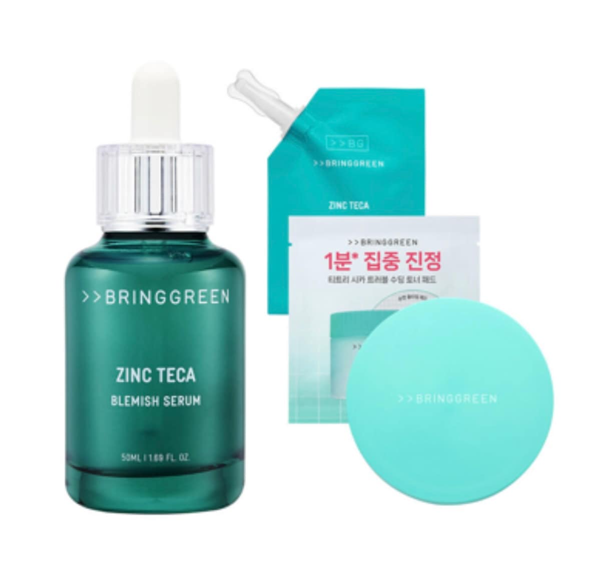 [NEW初大容量] ジンクテカトラブルセラム50mL 企画リフィル25mL +ティーツリーエキス配合パッド（20枚入り）＋専用ケース付き