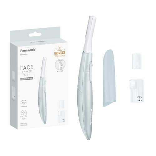 パナソニック フェイスシェーバー フェリエ ウブ毛 眉毛 乾電池式 ブルー ES-WF63-A