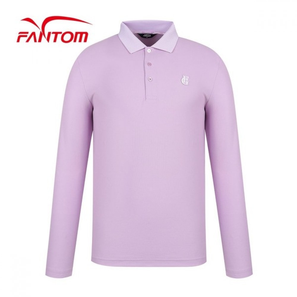 (Phantom) メンズカラーポイント長袖Tシャツ