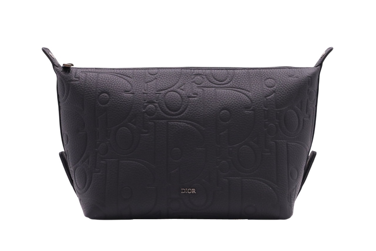 3日以内返品可 極美品 セカンドバッグ グラビティ レザー ラージポーチ セカンドバッグ 2ESCA495 ブラック レザー メンズ