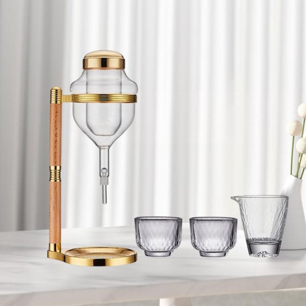 日本酒セット酒ポットディスペンサーバーバースデーホームゴールドのためのクリア酒ポットディスペンサー