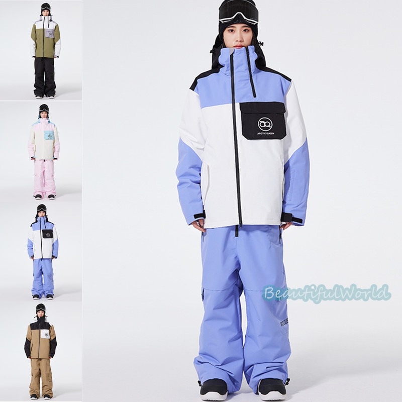 スノーボードウェア 上下 スキーウェア 上下セット レディース スノボウェア ジャケット パンツ スノーウェア 撥水 防風 保温 雪遊び 暖かい