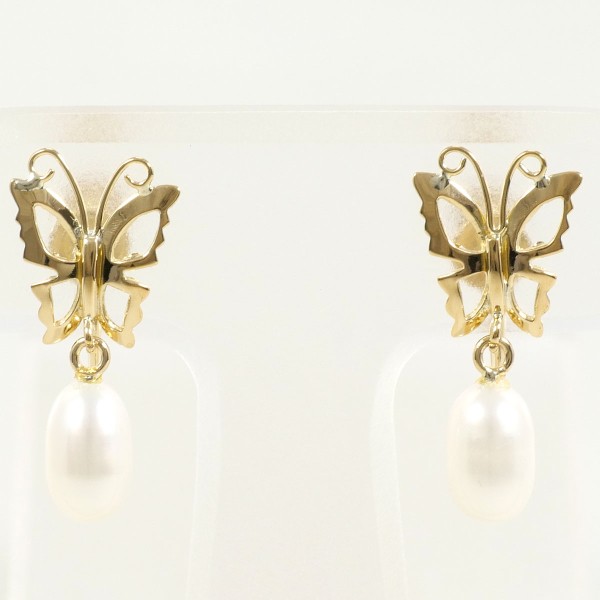 K18 18金 YG イエローゴールド イヤリング パール(真珠) ジュエリー 中古