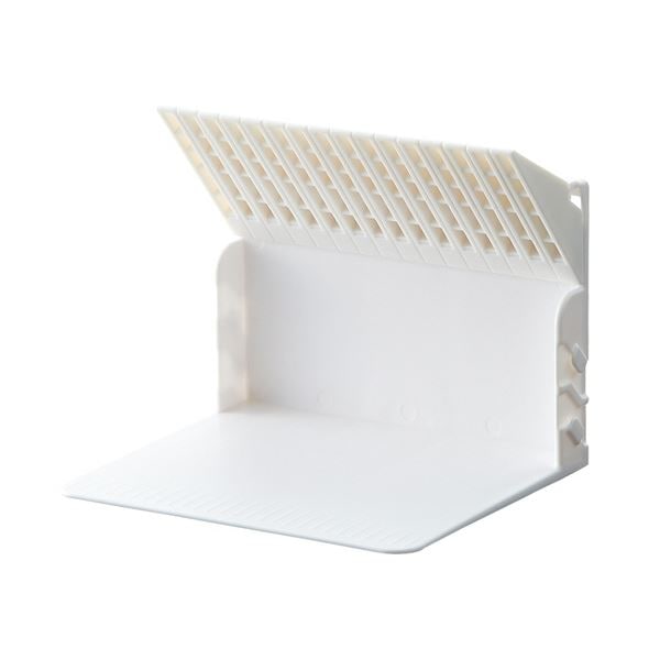 （まとめ） リヒトラブ1冊でも倒れないブックスタンド Medium ホワイト A-3579-0 1個 (×5セット)