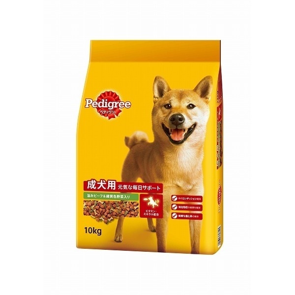 ペディグリー PDN4 成犬用 旨みビーフ&緑黄色野菜入り 10kg/ドライ ドッグフード