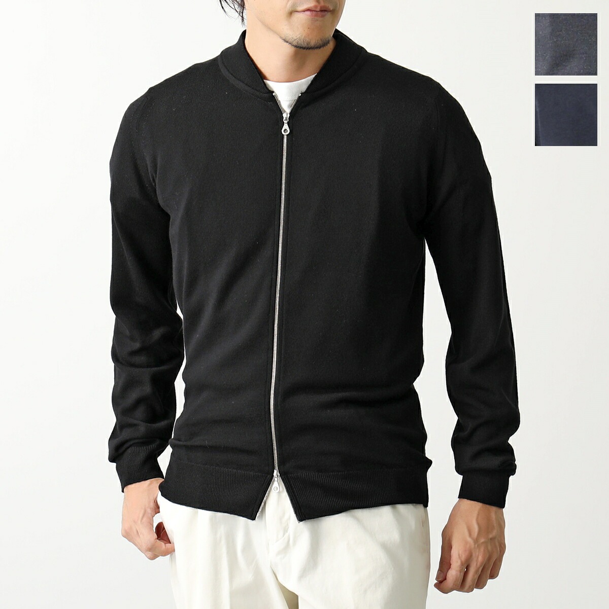 JOHN SMEDLEY ジョンスメドレー ジャケット MACLEAN メンズ STANDARD FIT メリノウール 長袖 ジップアップ ニット 無地 カラー3色