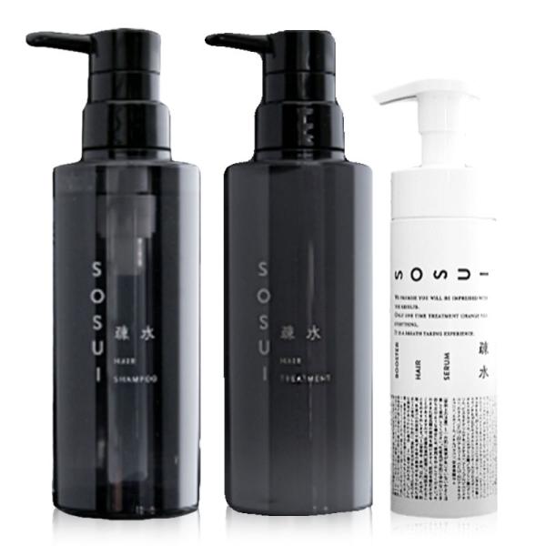 SOSUI HAIR SHAMPOO TREATMENT セット 300g ＋ BOOSTER HAIR SERUM 100g 疎水 シャンプー ヘア トリートメント ブースター セラム ヘアケア