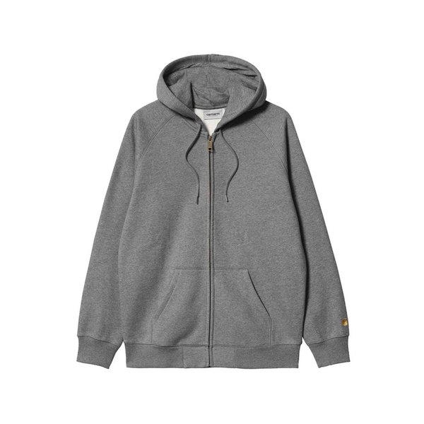 [] 24SS フーデッド チェイス 裏起毛 ジップアップ ダークグレーヘザー I033664 00CXX