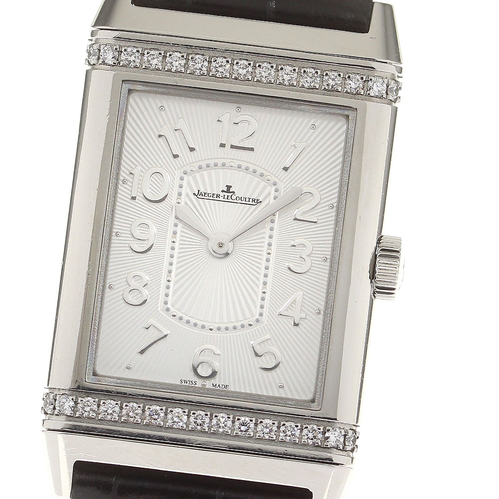 ジャガールクルト JAEGER-LECOULTRE 268.8.86/Q3208423 グランド レベルソ ウルトラスリム ダイヤベゼル 手巻き 保証書付_821039【中古】