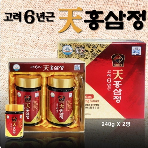 (大韓紅参振興公社) 高麗天紅蔘精 2本セット（240g × 2瓶）/ ショッピングバッグ付き / 고려천홍삼정 2P(240g X 2병) (쇼핑백포함)
