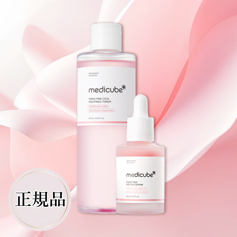 PDRN ピンクシカ スージングトナー 250ml PDRN ピンクペプチド アンプル 30ml セット スキンケアセット サーモンPDRN シカ 鎮静 ハリ 弾力 保湿 美容液 化粧水 韓国コスメ