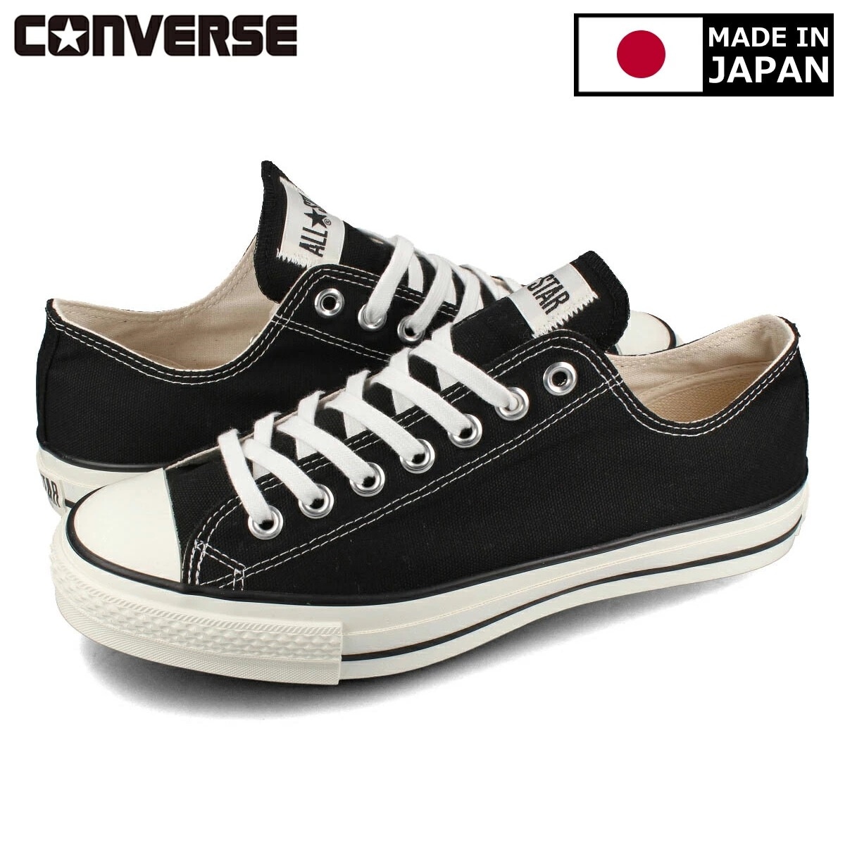 CANVAS ALL STAR J OX BLACK 【MADE IN JAPAN】
