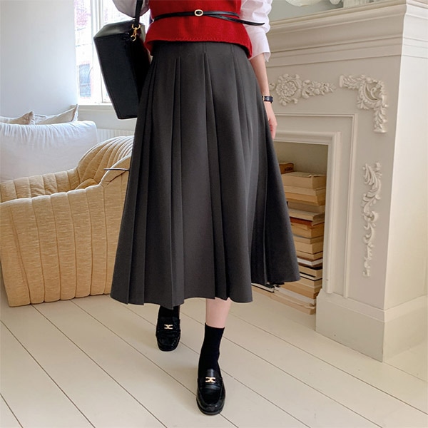 プリーツロングスカート sk7022