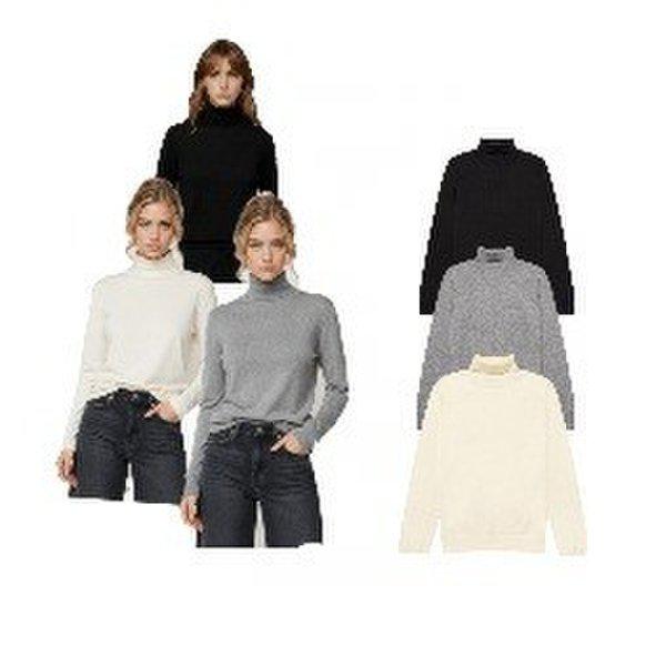 女性カシミアブレンドタートルネックプルオーバー10540-140-812-38AB-SH