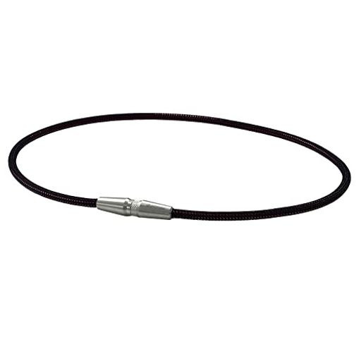 【AMAZON.CO.JP限定】 PHITEN(ファイテン) ユニセックス大人 ネックレス RAKUWA ネックX50 AG ローレット ブラック/メタリックレッド 50CM アクアゴールド×アクアチ