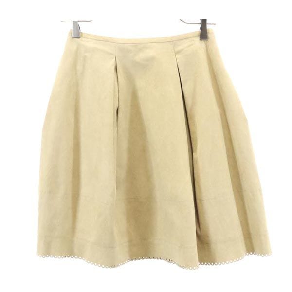 デイジーリンパリス ミニ丈 スウェード調 スカート 38 ベージュ DAISY LIN PARIS FOXEY レディース