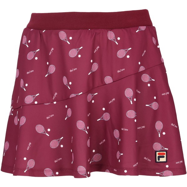 FILA フィラ スコート テニス スコート VL2950-14 ラケット柄 バックホールメッシュ レディース