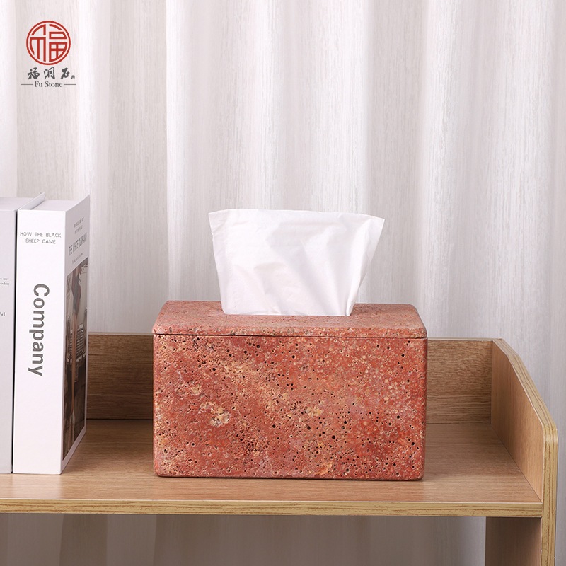 北欧風トラバーチンティッシュボックスハイエンドライト高級リビングルーム卓上クリエイティブ収納ティッシュボックスメーカー直送