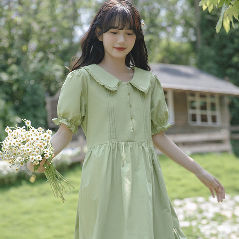 文学森初恋ガールドール 衿衿ワンピース 2023年夏 和服 小さくて爽やかなロングスカート 女性 母の日