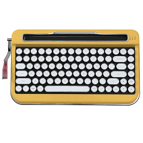 タイプライター風 レトロキーボードPENNA Mustard Yellow