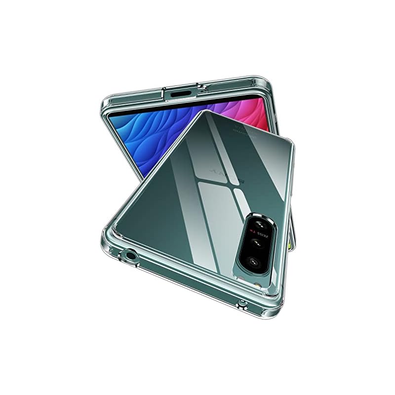 SONY Xperia 5 IV ケース クリア [ SO-54C SOG09 ] ケース 衝撃吸収 ハイブリッド PC+TPU ストラップホール付き 耐衝撃 薄型 軽量 傷つけ防止 ワイヤレス充