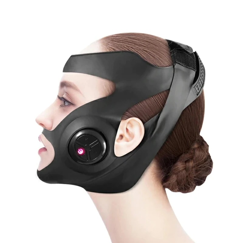 小顔美顔器 フェイスリフト美顔器EMS 顔痩せ マスク型美顔器 マッサージ器 表情筋トレーニング V顔 3種類モード 5段階調節 USB充電式 美容グッズ ウェアラブル