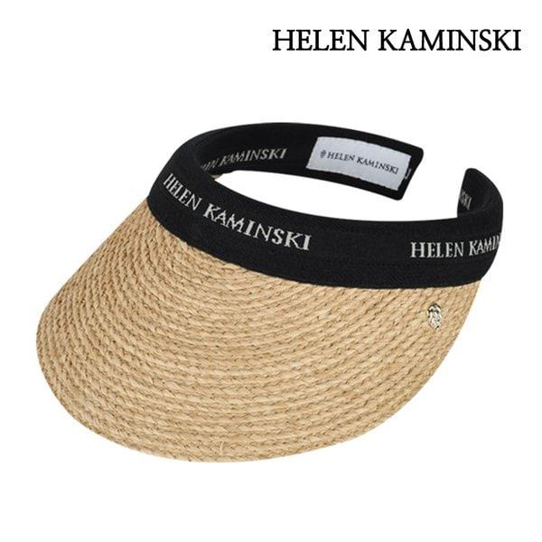 マリーナサンキャップ麦わら帽子ナチュラルブラックバイザーハットHAT50318-NTBL