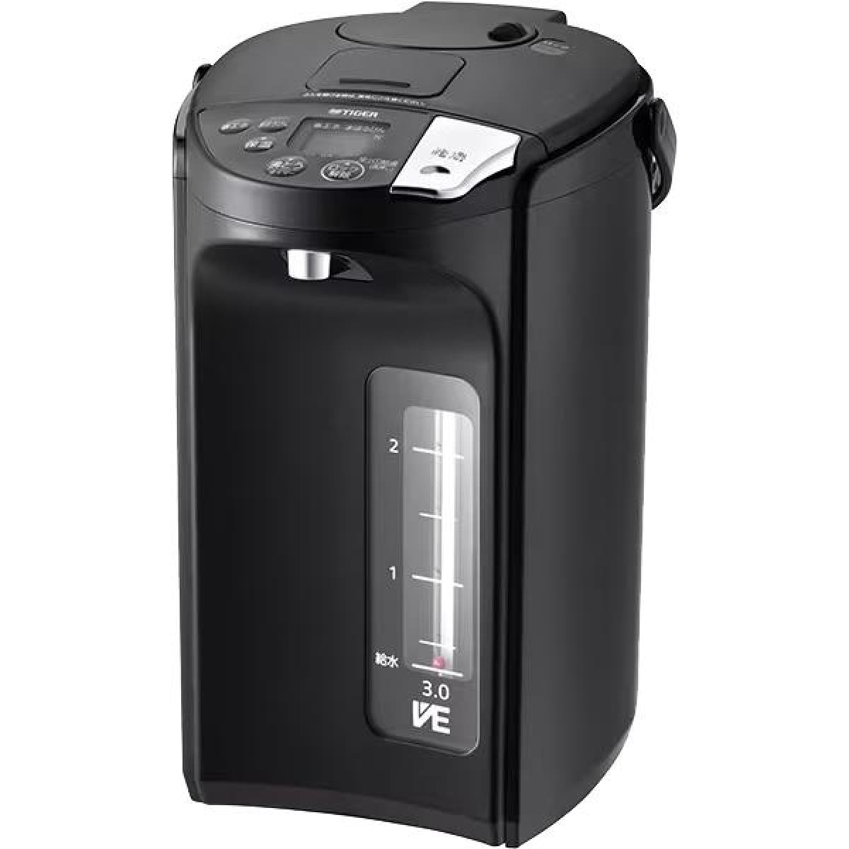 TIGER タイガー 蒸気レスVE電気まほうびん PIS-G300 3L ブラック とく子さん コードレス 節電VE保温 時短・省エネ 給湯 魔法瓶 ポット