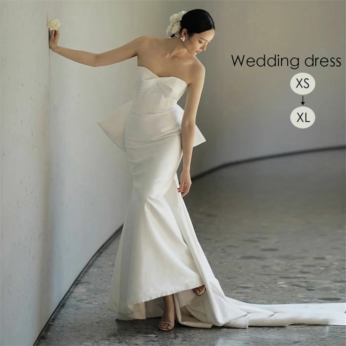 ウェディングドレス ビスチェ 白 マーメード フェミニン シルエット パーティードレス 二次会 プリンセス 挙式 結婚式 ワンピース レディース ロングドレス コンサート 30代40代 おしゃれ 発表