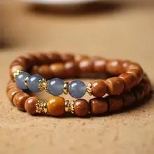 ココク仏ビーズダブルリングブレスレット男性と女性のためのプレミアムセレクションハイスロー高品質の手作りジェムストーンジュエリー