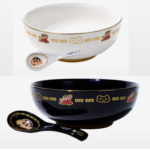 クレヨンしんちゃん ブラックパンダ ラーメン 器&スプーン セット