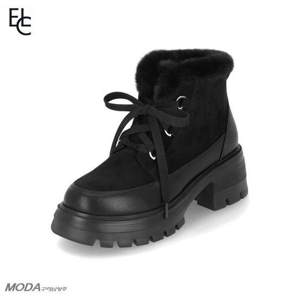 軽量クッション起毛チャンキー女性用ウォーカーブーツ1XWA74XO-GN