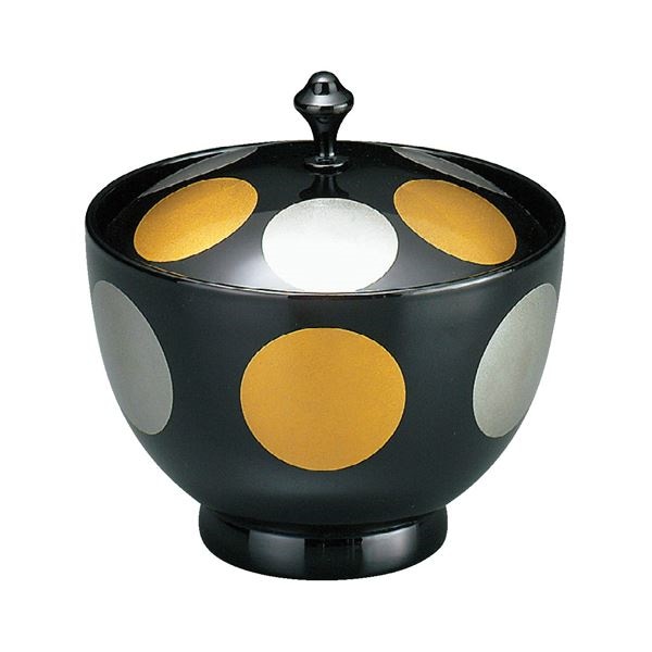 御所車椀/お椀 黒日月 TA 直径102高さ106（73）mm 日本製 食洗機対応 和食 レストラン 店舗 お店