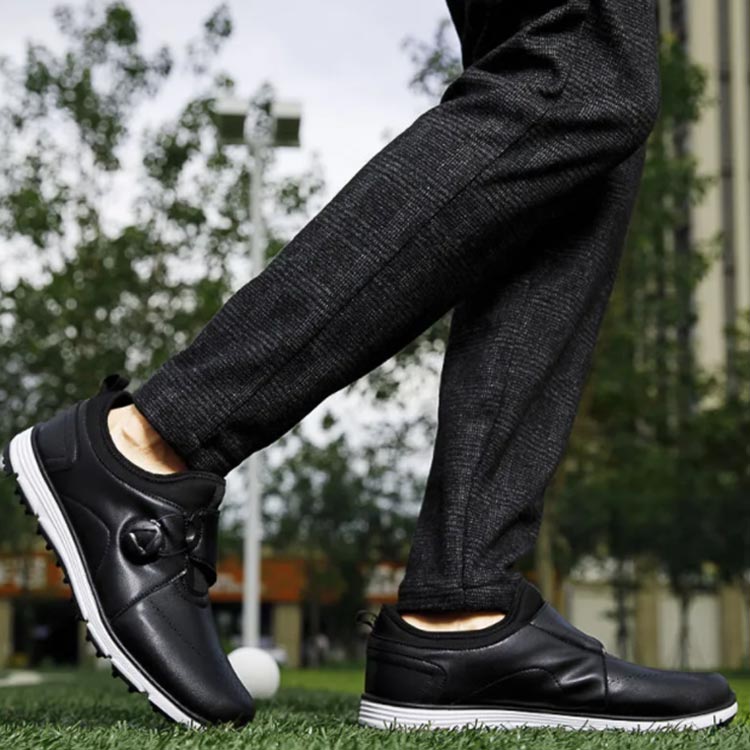 新作 通気 男女兼用 耐滑 スニーカー ゴム底 紳士 スパイクレス ゴルフシューズ メンズ スパイクレスシューズ 紐がない 結ばない 男性 レディース 履きやすい 歩きやすい 靴 撥水 ウォーキングシ