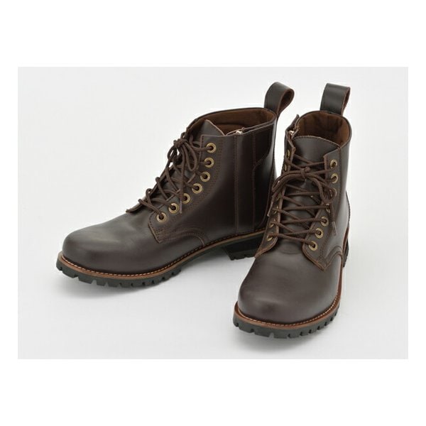 シューズ HBS-003 ショートブーツ ダークブラウン 25.0cm 17132