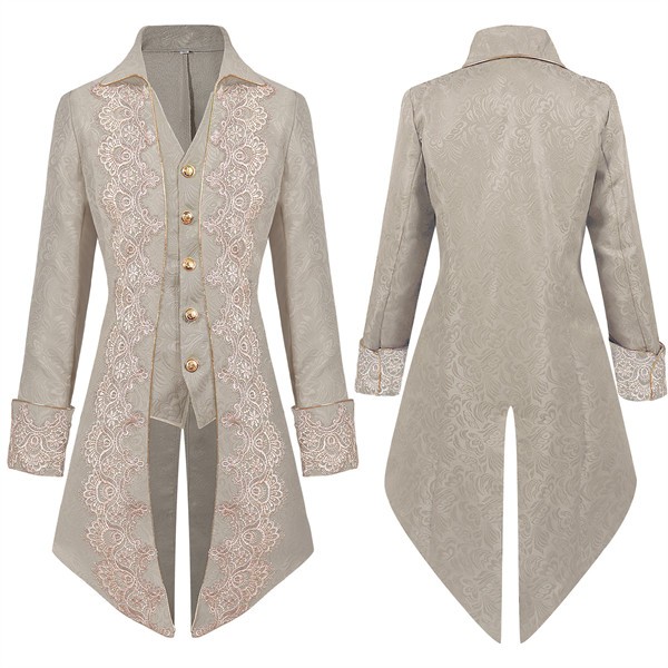 【急速出荷!】燕尾服 ドレスコート ロングコート ジャケット 中世ヨーロッパ 舞台衣装 貴族風 長袖 バッスルライン 貴族衣装 メンズ 宮廷服 ハロウィン コスプレ 舞台 衣装 ステージ衣装 ルネサン