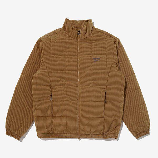 スクエアキルティングパディングジャケット ブロンズ REJU5FP35BZ